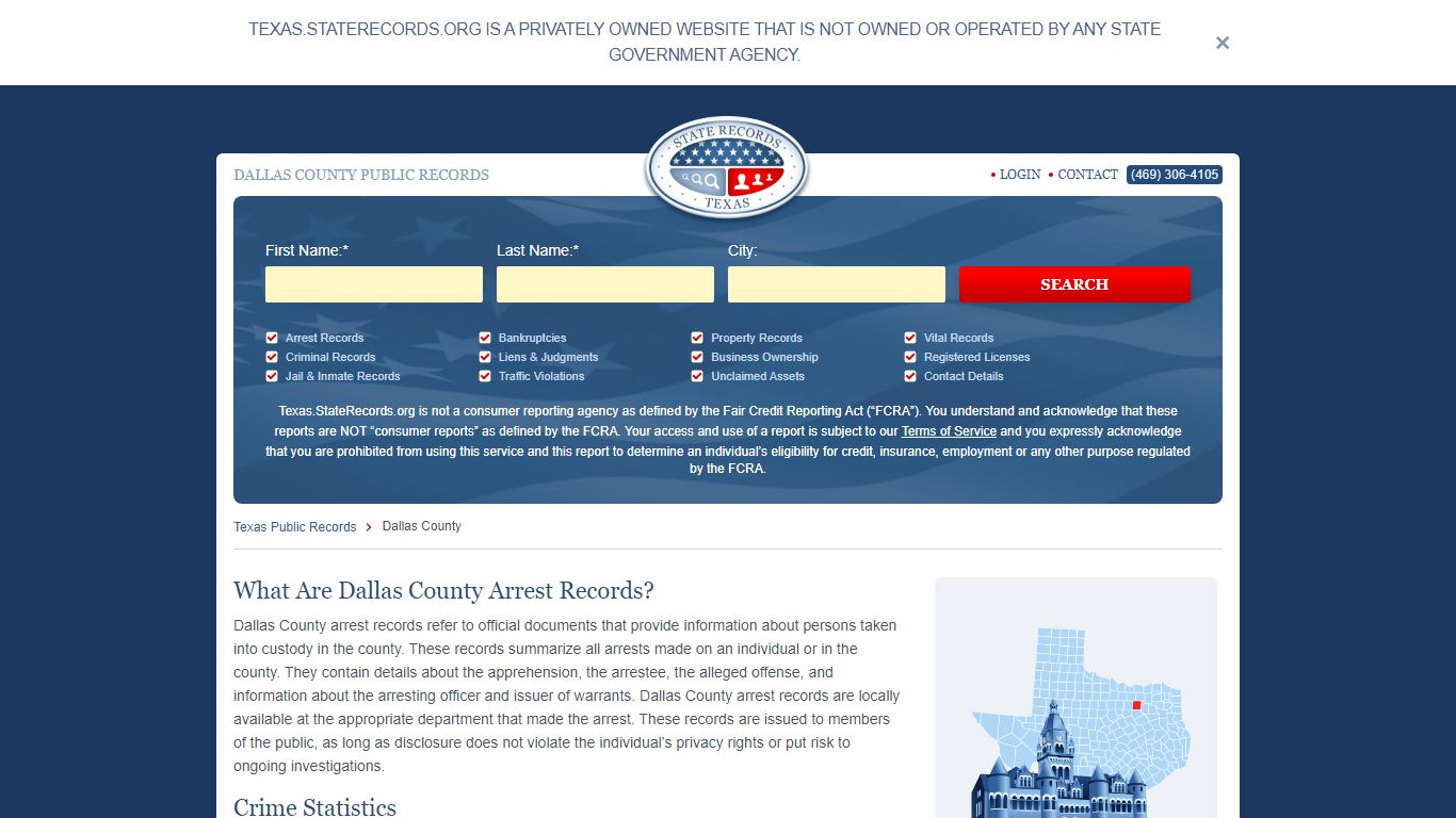 Dallas County Arrest, Court, and Public Records | StateRecords.org